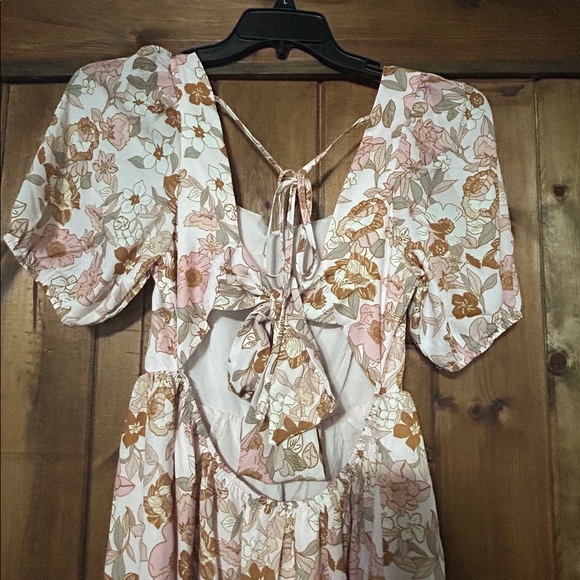 Floral Puff Sleeve Dress - Picture 3 of 5